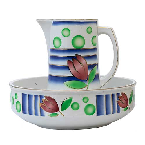 Sub.:17-Oc - Lote: 245 -  Aguamanil en cer�mica francesa