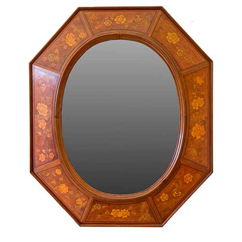 Sub.:17-Oc - Lote: 236 -  Espejo octogonal estilo holand�s numerado y firmado de Sim�n Loscertales de Zaragoza