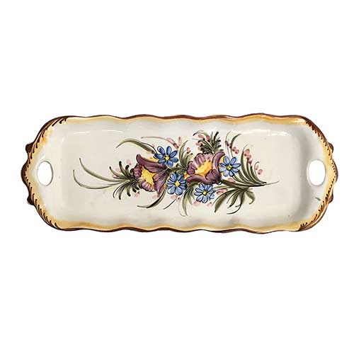 Sub.:17-Oc - Lote: 215 -  Bandeja rectangular en cer�mica pintada