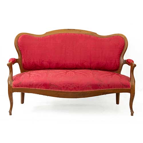 Sub.:17-Oc - Lote: 242 -  Sof� isabelino en madera de nogal S. XIX