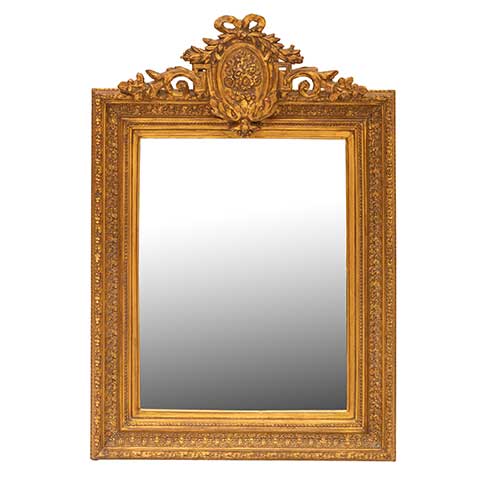 Sub.:17-Oc - Lote: 238 -  Espejo dorado en estuco S.XX