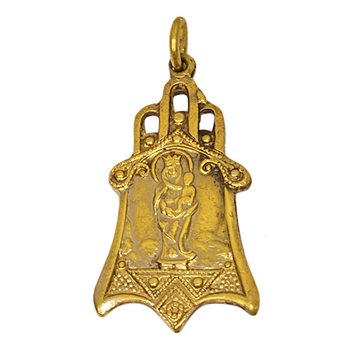 Sub.:17 - Lote: 1343 -  Medallita en bronce de la virgen del pilar