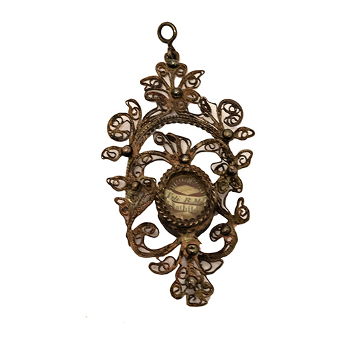 Sub.:17 - Lote: 1372 -  Relicario en plata. Santa Matilde