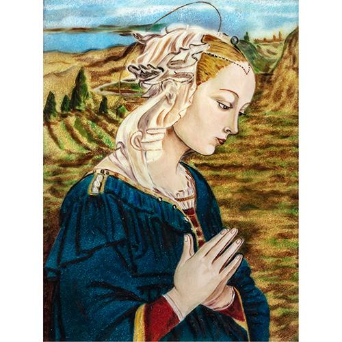 Sub.:17 - Lote: 1030 -  Esmalte siguiendo obra de Botticelli. Enmarcado.