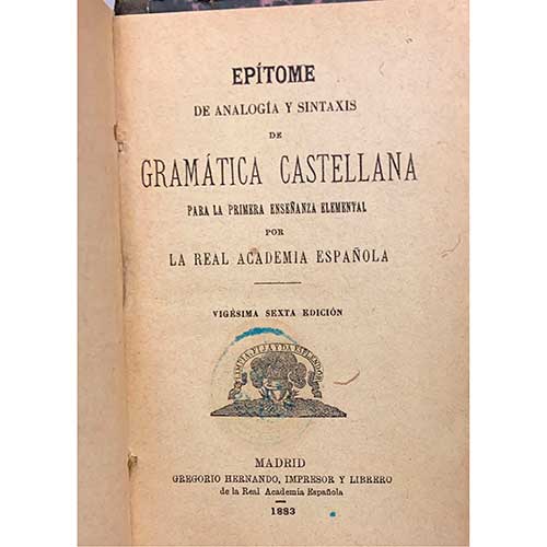 Sub.:18-Oc - Lote: 1122 -  Gram�tica. REAL ACADEMIA ESPA�OLA, 