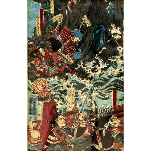 Sub.:18-Oc - Lote: 191 - ESCUELA JAPONESA S.XIX Escena japonesa