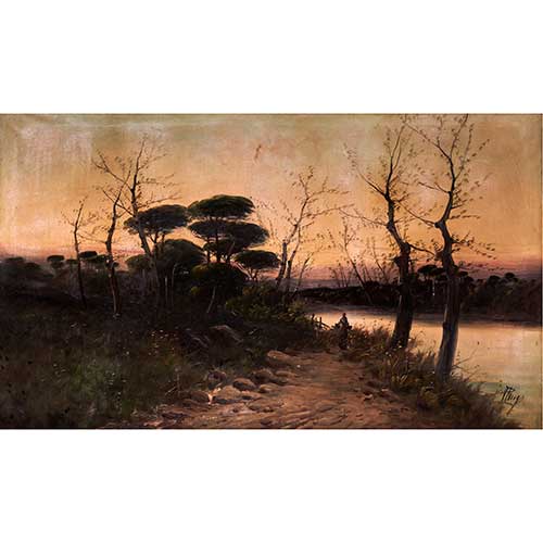 Sub.:18-Oc - Lote: 198 - ESCUELA ESPA�OLA S. XIX-XX Paseo por el campo