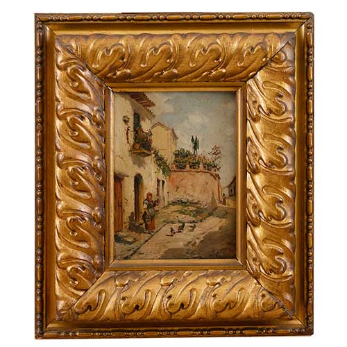 Sub.:18-Oc - Lote: 77 - JUAN DE DIOS DEL VALLE SANDOVAL Granada, 1956 Escena costumbrista