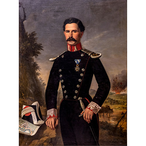 Sub.:18 - Lote: 1132 - ANTONIO MARIA ESQUIVEL (Sevilla, 1806-Madrid, 1857) Retrato del general Gregorio Verd y Verd (1818-1876)