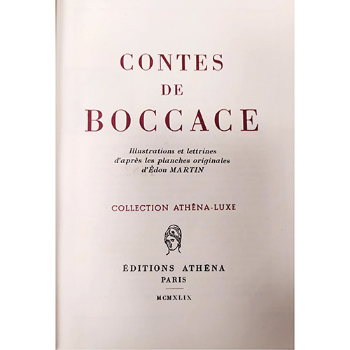 Sub.:18 - Lote: 2111 -  Contes de Boccace