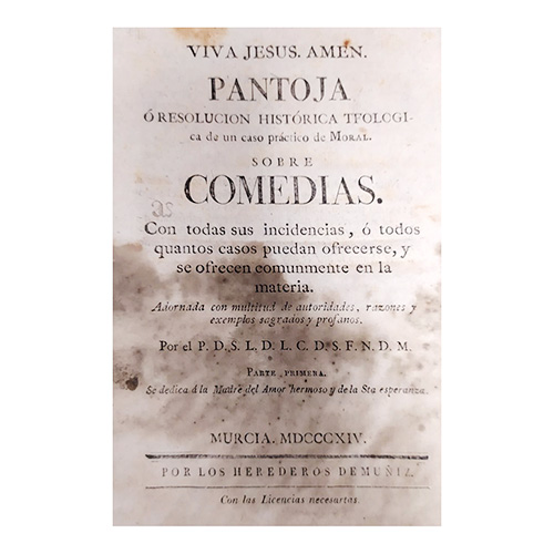 Sub.:18 - Lote: 2060 -  Viva Jes�s. Am�n. Pantoja
