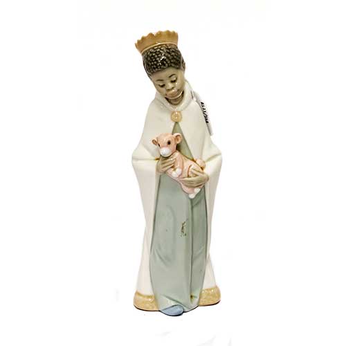Sub.:18 - Lote: 1316 -  Figura de rey con peluche en porcelana de Lladr�.
