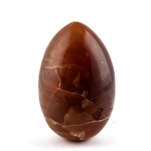 Sub.:19 - Lote: 1348 -  Gran huevo de alabastro en tonos rojizos.