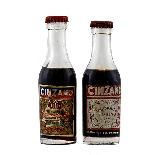 Sub.:2-On - Lote: 1084 -  Dos botellines de Bitter Cinzano.