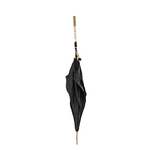 Sub.:2-On - Lote: 1133 -  Antiguo parasol negro con mango de bronce y ncar.