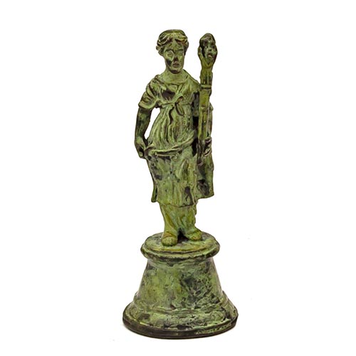 Sub.:2-On - Lote: 1474 -  Deidad. Figura en bronce emulando antiguo.