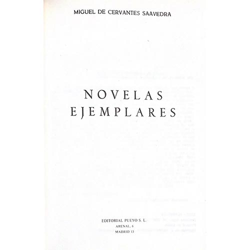 Sub.:2-On - Lote: 2139 -  Novelas ejemplares