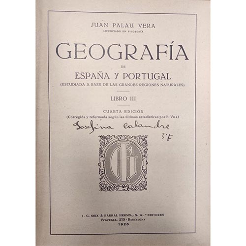 Sub.:2-On - Lote: 2110 -  Geografia. Espaa y Portugal, libro III.