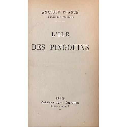 Sub.:2-On - Lote: 2001 -  Lile des pingouins