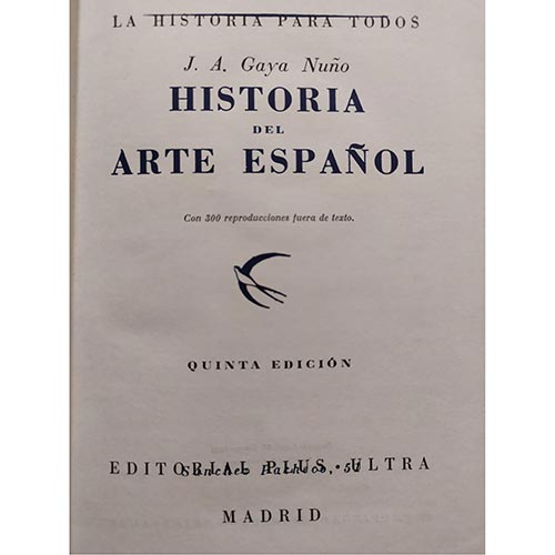 Sub.:2-On - Lote: 2038 -  Historia del arte espaol