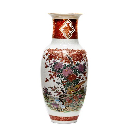 Sub.:2-On - Lote: 934 -  Jarrn oriental con decoracin paisajstica y smbolo del fnix. Craquel. Porcelana china.