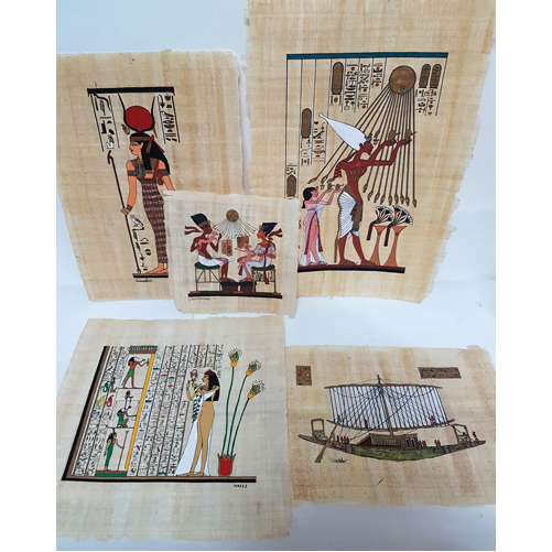 Sub.:2 - Lote: 1504 -  Lote de cinco papiros de diferentes tama�os.