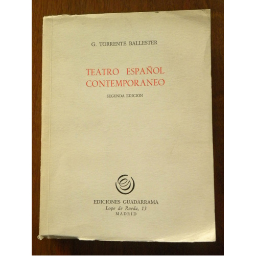 Sub.:2 - Lote: 2039 -  Teatro. TORRENTE BALLESTER, G. 