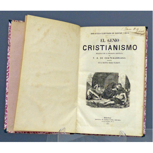 Sub.:2 - Lote: 2086 -  Literatura-Religi�n. CHATEAUBRIAND, F. A. de. 