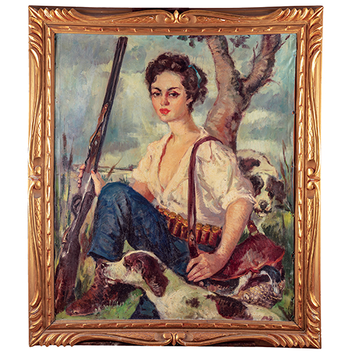 Sub.:20 - Lote: 1061 - FRANCISCO RIBERA GMEZ (Madrid,1907 - Barcelona,1996) Mujer cazadora