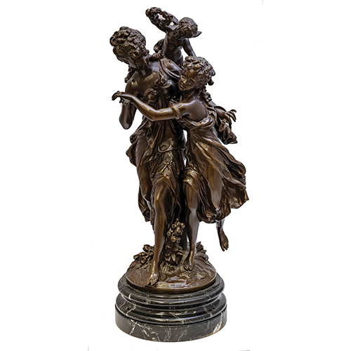 Sub.:20 - Lote: 1366 - MATHURIN MOREAU (Francia, Dijon 1822-Paris, 1912) La fiesta de la primavera