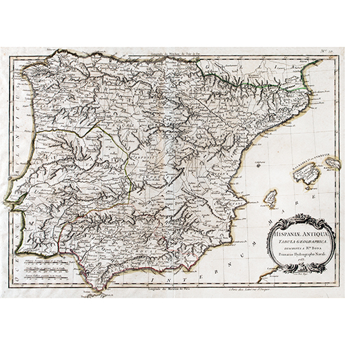 Sub.:20 - Lote: 1179 -  Facsmil mapa de Espaa ao 1783.