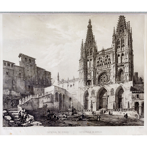 Sub.:20 - Lote: 1013 - G. PREZ DE VILLAAMIL (1807-1854) Y CH. C. BACHELIER (activo 1834-1856) La Catedral de Burgos