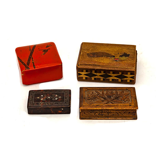 Sub.:21 - Lote: 1341 -  Lote de cuatro cajitas. 