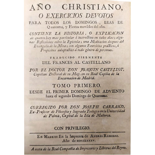 Sub.:21 - Lote: 2010 -  A�o christiano � Exercicios devotos