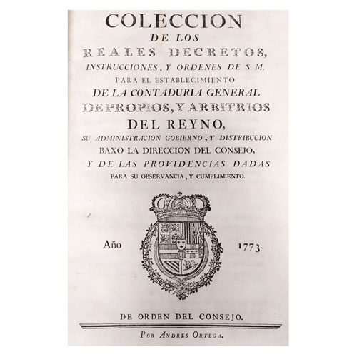 Sub.:21 - Lote: 2006 -  Colecci�n de los Reales Decretos, Instrucciones Y �rdenes de S. M. para el establecimiento de la contadur�a�