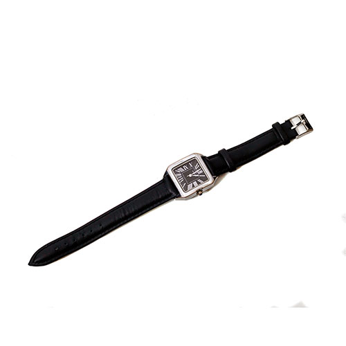 Sub.:21 - Lote: 273 -  Reloj modelo Cartier de hombre, con esfera cuadrada con n�meros romanos e inscripci�n Santos 100, 1904-2004. 