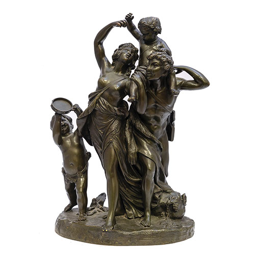 Sub.:21 - Lote: 1302 - MODELO DE CLAUDE MICHEL CLODION (1738-1814) Familia