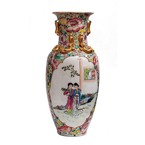 Sub.:21 - Lote: 1311 -  Jarrn realizado en porcelana japonesa con sello Y. S. Hong Kong.