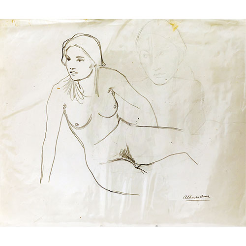 Sub.:21 - Lote: 28 - ALBERTO DUCE VAQUERO (Zaragoza, 1915 - 2003) Desnudo de mujer