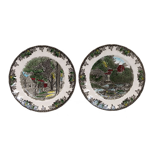 Sub.:21 - Lote: 206 -  Dos platos en cer�mica inglesa de Johnson Bros.