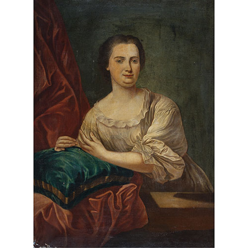 Sub.:21 - Lote: 15 - ESCUELA FRANCESA S. XVIII Retrato de dama