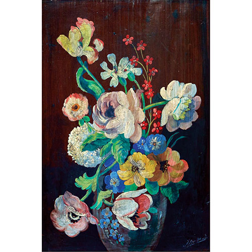 Sub.:21 - Lote: 17 - JESS APELLNIZ (Vitoria 1898-1969) Jarrn con flores