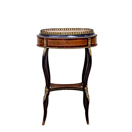 Sub.:21 - Lote: 1380 -  Jardinera Napole�n III en madera ebonizada, chapeada con ra�ces y palorosa. 