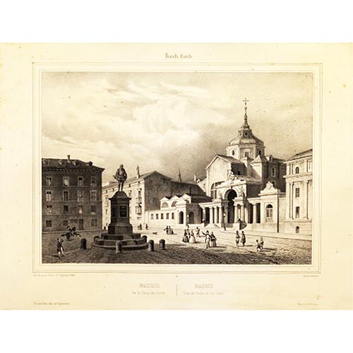 Sub.:22 - Lote: 118 - RAMN GIL (Compostela, 1818 -1844) Palacio de las Cortes de Madrid
