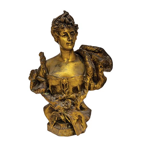 Sub.:22 - Lote: 1250 - PEDRO RAMN JOS RIGUAL (Portugal, 1863-1917) Busto de mujer
