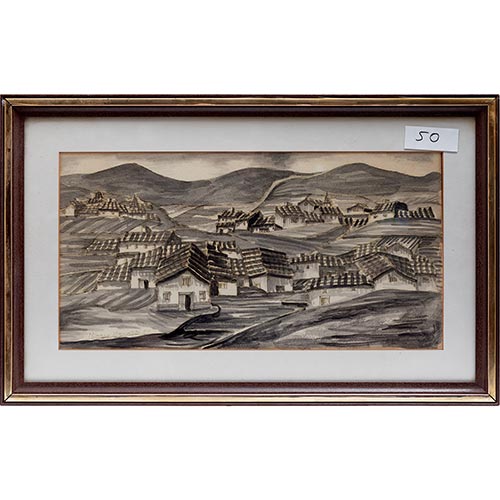 Sub.:22 - Lote: 19 - MILAGRO BAYARRI CASAN (Almassra, 1939) Vista de pueblo