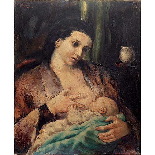 Sub.:22 - Lote: 88 - FERNANDO ESCRIBA Y CANTOS VALENCIA (Valencia, 1903 - 1977 ) Maternidad