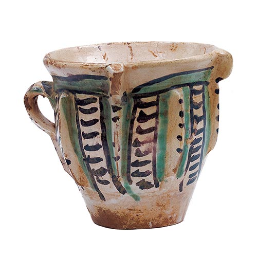 Sub.:22 - Lote: 1361 -  Mortero en cer�mica de Teruel. S.XVIII. Buen estado.