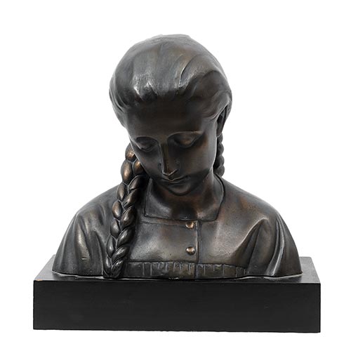 Sub.:22 - Lote: 1308 -  Muchacha con trenzas