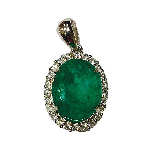 Sub.:22 - Lote: 1444 -  Esmeralda colgante -18, 11,40 ct